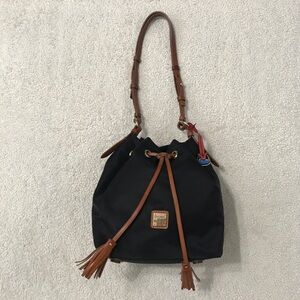 Dooney & Bourke Bucket Bag Nylon Leather + Blue Duck Hangtag